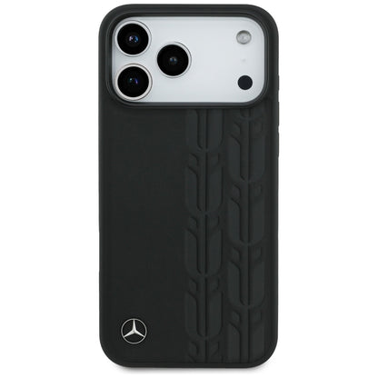 Mercedes Leather Laurel Leaves MagSafe Case for iPhone 17 Pro Max - Black_2