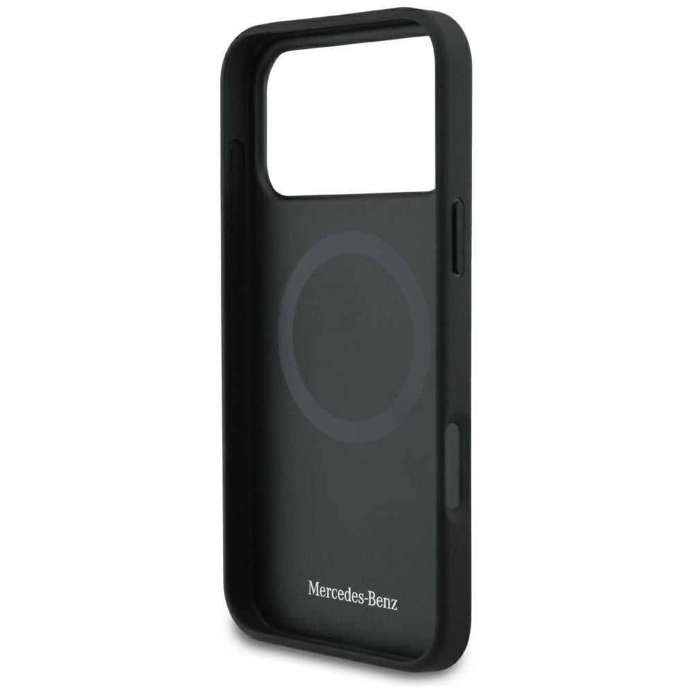 Mercedes Leather Laurel Leaves MagSafe Case for iPhone 17 Pro Max - Black_6
