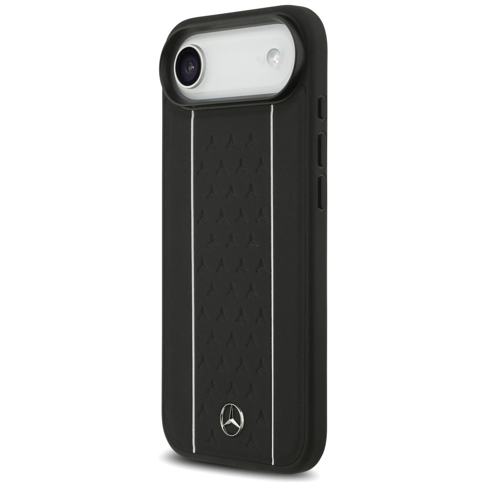 Mercedes Leather Star Pattern Stripes MagSafe case for iPhone Air - black_1