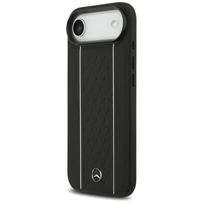 Mercedes Leather Star Pattern Stripes MagSafe case for iPhone Air - black_1