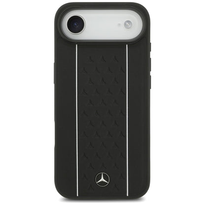 Mercedes Leather Star Pattern Stripes MagSafe case for iPhone Air - black_2