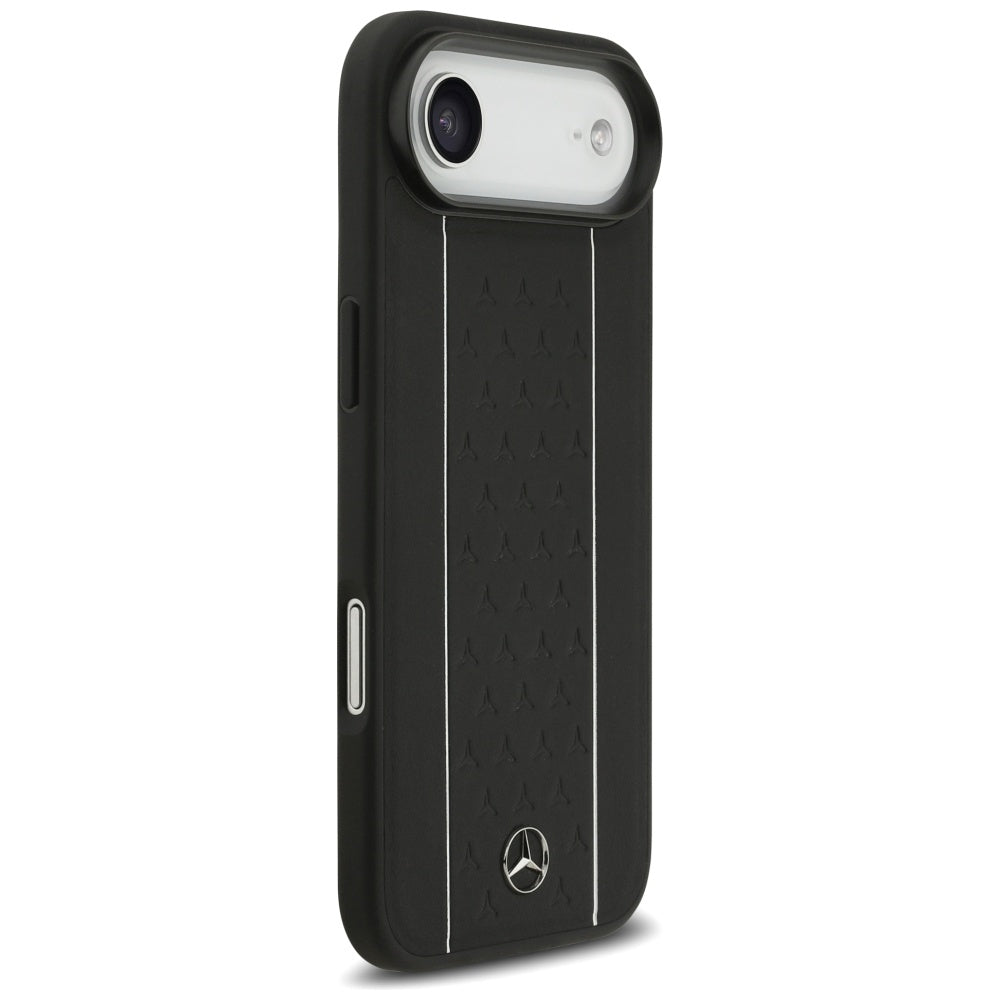 Mercedes Leather Star Pattern Stripes MagSafe case for iPhone Air - black_3