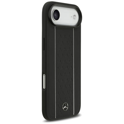 Mercedes Leather Star Pattern Stripes MagSafe case for iPhone Air - black_3