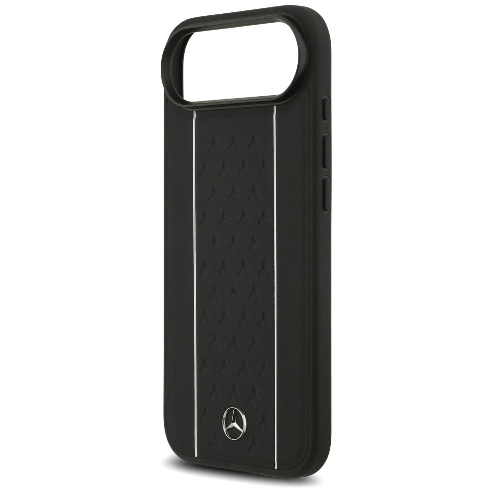 Mercedes Leather Star Pattern Stripes MagSafe case for iPhone Air - black_5