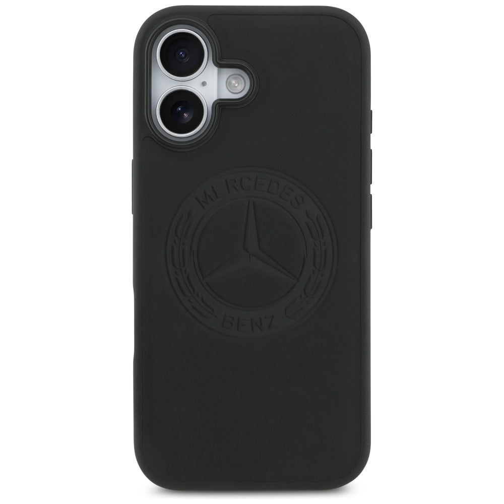 Mercedes Leather Vintage Logo MagSafe Case for iPhone 17 - Black_2