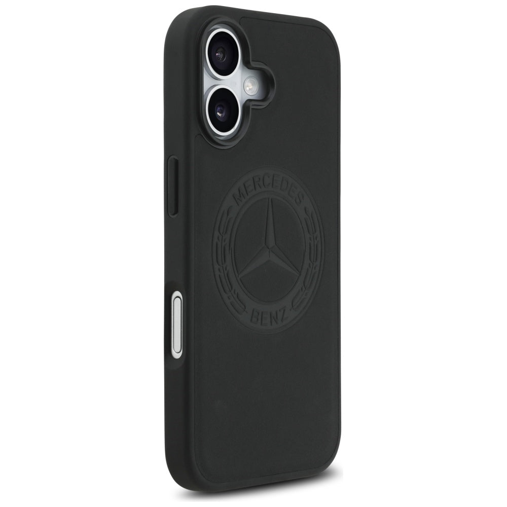 Mercedes Leather Vintage Logo MagSafe Case for iPhone 17 - Black_3