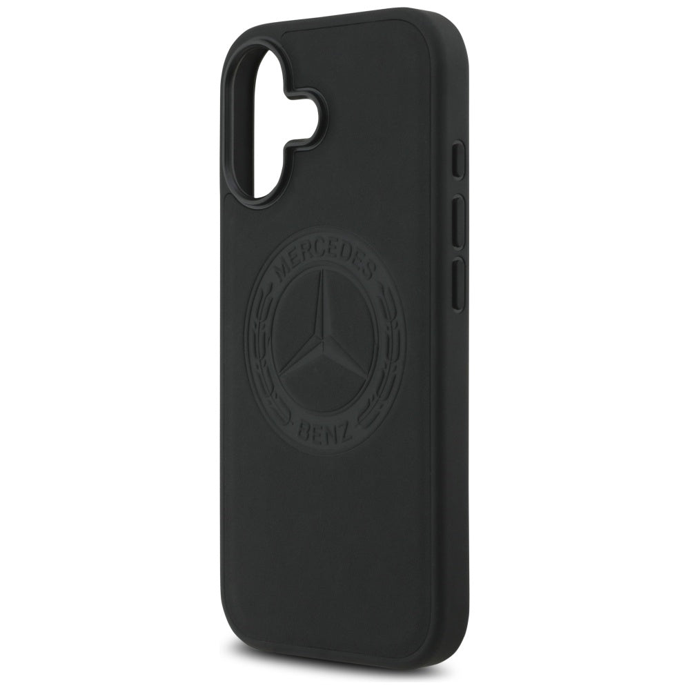 Mercedes Leather Vintage Logo MagSafe Case for iPhone 17 - Black_5