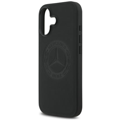 Mercedes Leather Vintage Logo MagSafe Case for iPhone 17 - Black_5