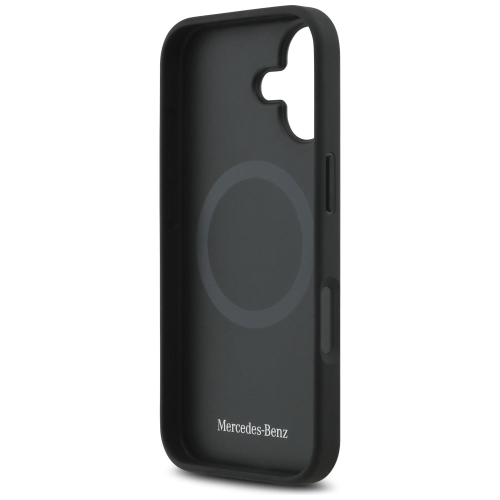 Mercedes Leather Vintage Logo MagSafe Case for iPhone 17 - Black_6