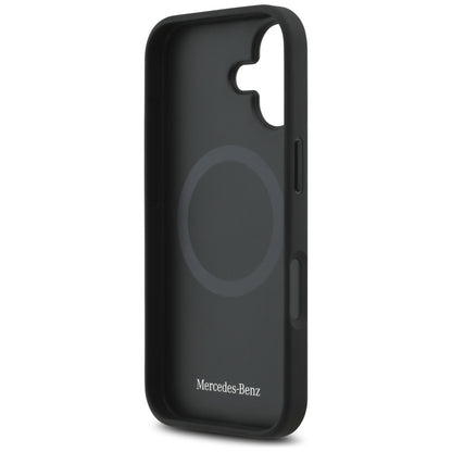 Mercedes Leather Vintage Logo MagSafe Case for iPhone 17 - Black_6