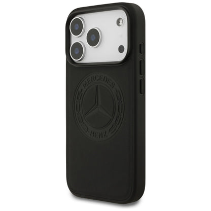 Mercedes Leather Vintage Logo MagSafe Case for iPhone 17 Pro - Black_1