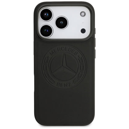 Mercedes Leather Vintage Logo MagSafe Case for iPhone 17 Pro - Black_2