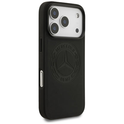 Mercedes Leather Vintage Logo MagSafe Case for iPhone 17 Pro - Black_3