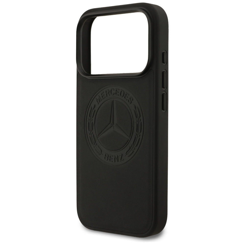Mercedes Leather Vintage Logo MagSafe Case for iPhone 17 Pro - Black_5