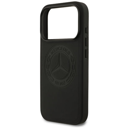 Mercedes Leather Vintage Logo MagSafe Case for iPhone 17 Pro - Black_5