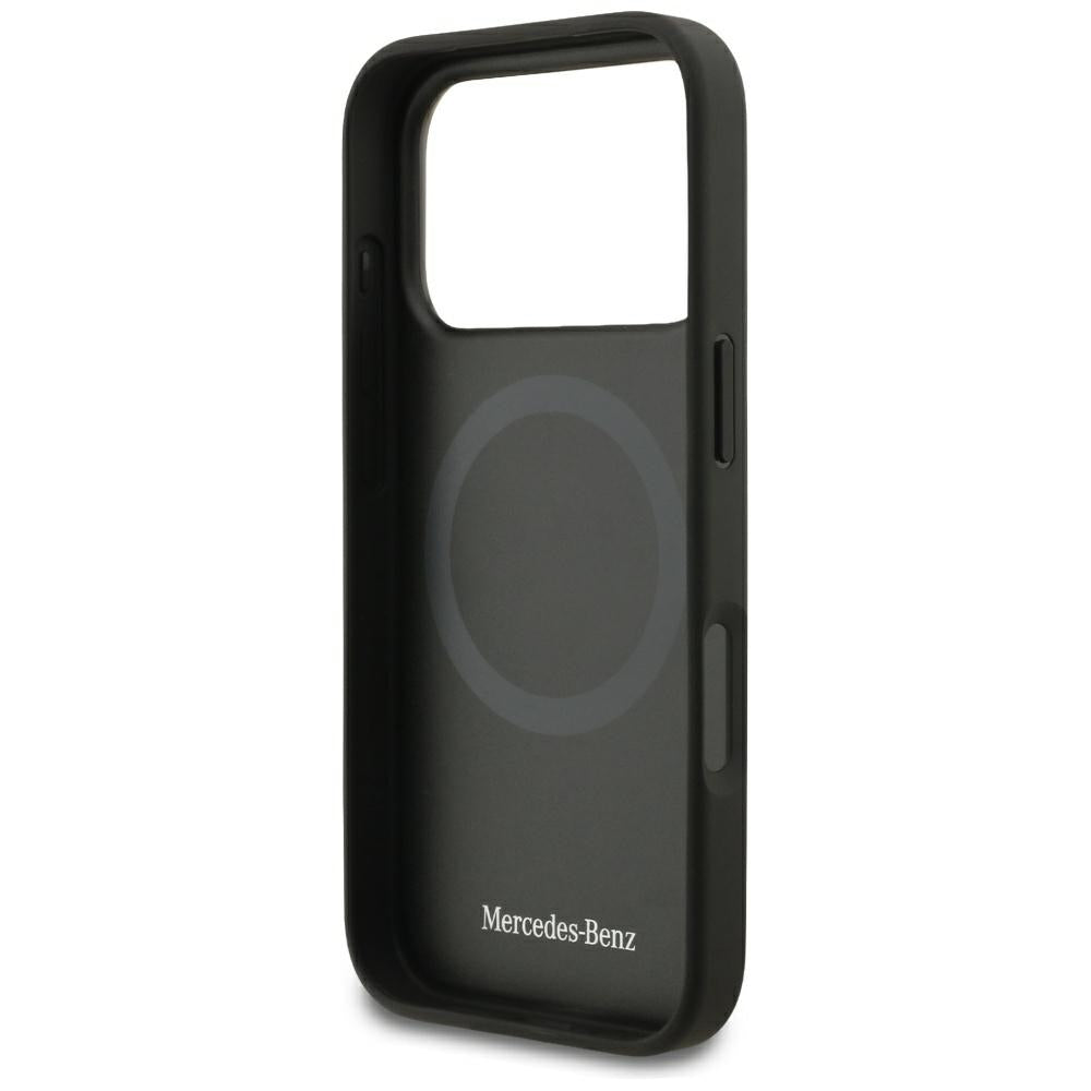 Mercedes Leather Vintage Logo MagSafe Case for iPhone 17 Pro - Black_6