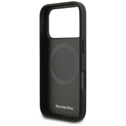 Mercedes Leather Vintage Logo MagSafe Case for iPhone 17 Pro - Black_6