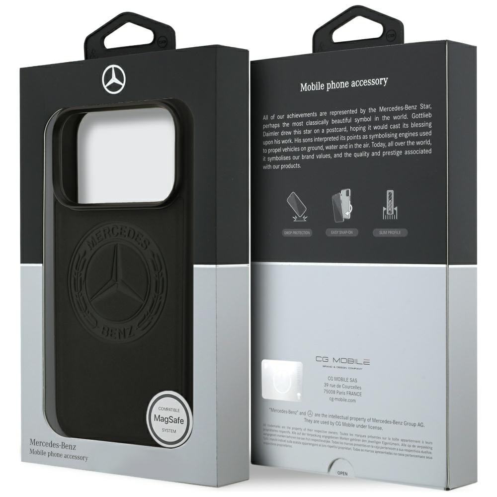 Mercedes Leather Vintage Logo MagSafe Case for iPhone 17 Pro - Black_7