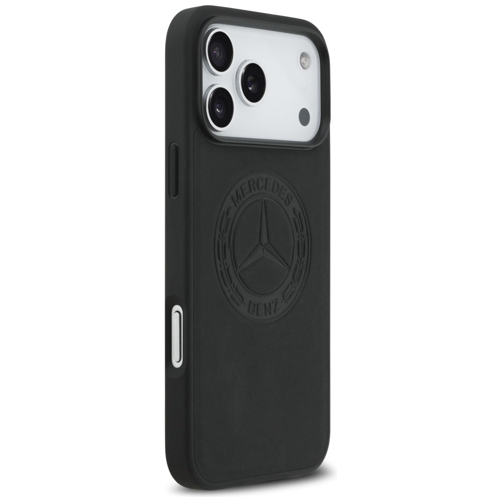 Mercedes Leather Vintage Logo MagSafe Case for iPhone 17 Pro Max - Black_3
