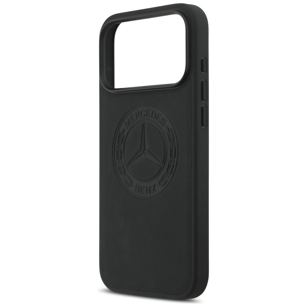 Mercedes Leather Vintage Logo MagSafe Case for iPhone 17 Pro Max - Black_5