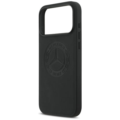 Mercedes Leather Vintage Logo MagSafe Case for iPhone 17 Pro Max - Black_5