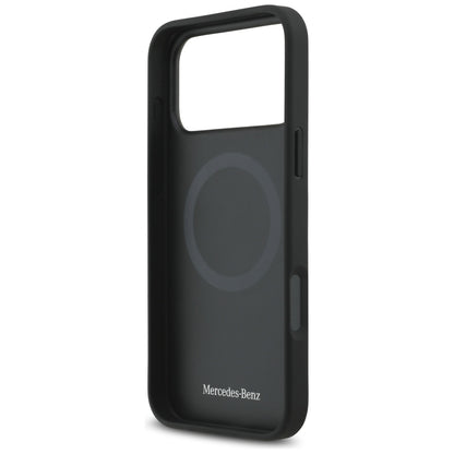 Mercedes Leather Vintage Logo MagSafe Case for iPhone 17 Pro Max - Black_6