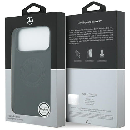 Mercedes Leather Vintage Logo MagSafe Case for iPhone 17 Pro Max - Black_7