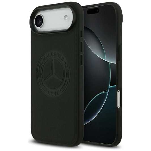 Mercedes Leather Vintage Logo MagSafe Case for iPhone Air - Black_0