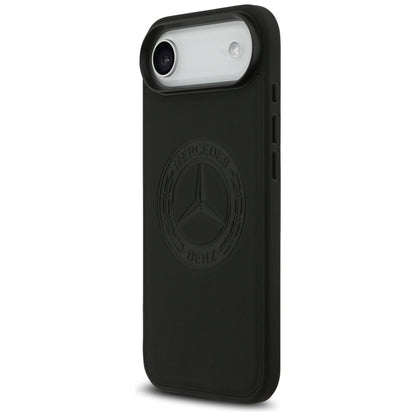 Mercedes Leather Vintage Logo MagSafe Case for iPhone Air - Black_1