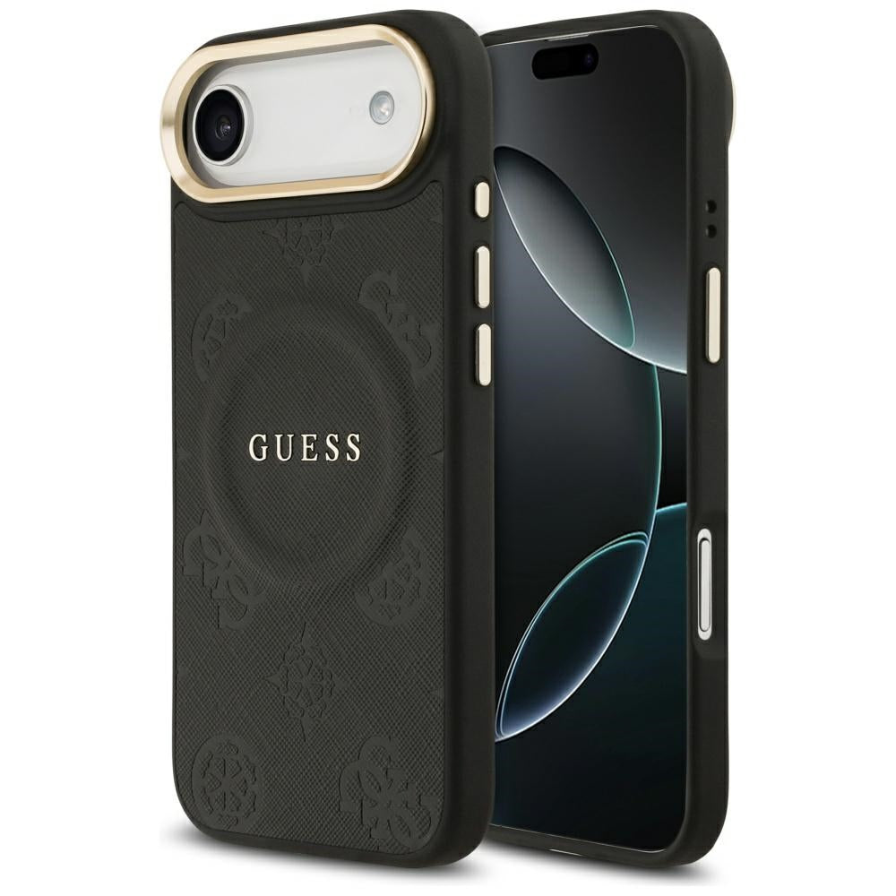 Guess Peony Hot Stamp MagSafe Case for iPhone Air - Black_0