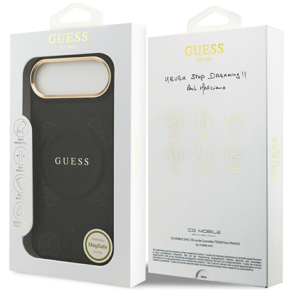 Guess Peony Hot Stamp MagSafe Case for iPhone Air - Black_7