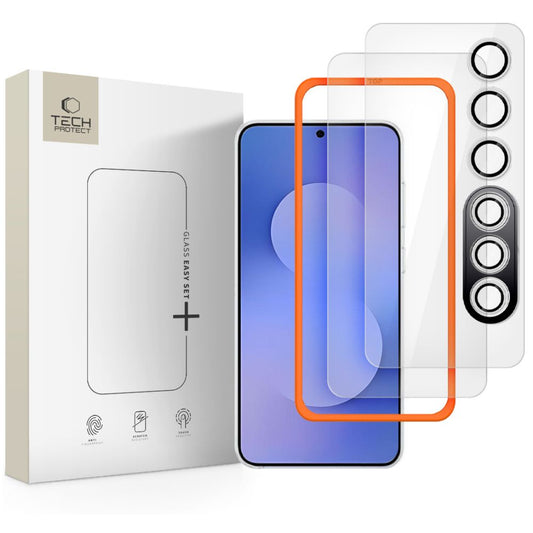 Tech-Protect Easy Set+ 3-pack tempered glass for Samsung Galaxy S25 FE - transparent_0