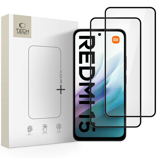 Tech-Protect Glass Fit+ 2-pack tempered glass for Xiaomi Redmi 15 4G / 5G - black_0