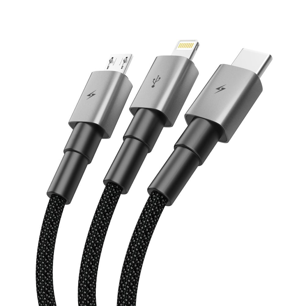 Tech-Protect UltraBoost DNA 3in1 USB-C / Micro-USB / Lightning cable 120 cm - gray_1