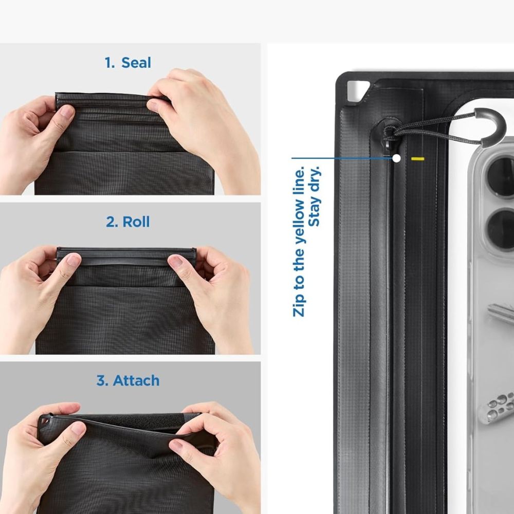 Waterproof Bag and Phone Pouch Case Spigen Crossbag, Black AMP09746 _8
