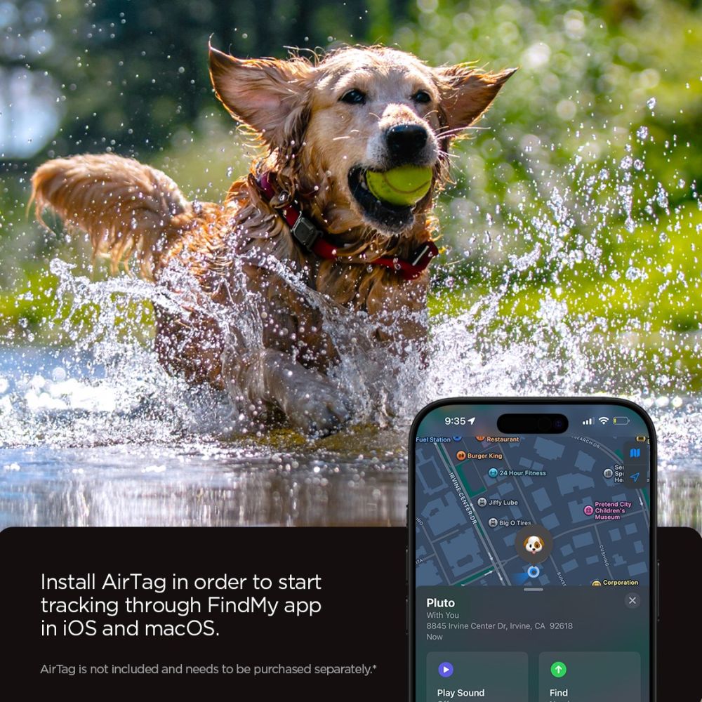 Spigen Tough Armor Pet Collar AirTag 1/2 Case - Black_3