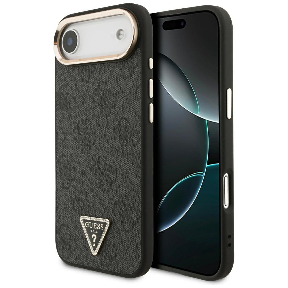 Guess 4G Triangle Logo MagSafe case for iPhone Air - black and gold_0
