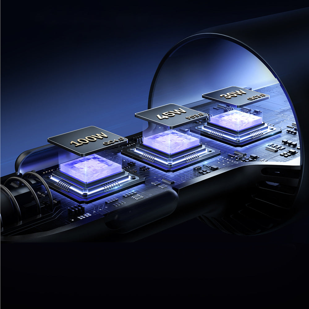 Joyroom JR-CCN07 145W Car Charger 2xUSB-C USB-A + 100W USB-C Cable - Dark Gray_6