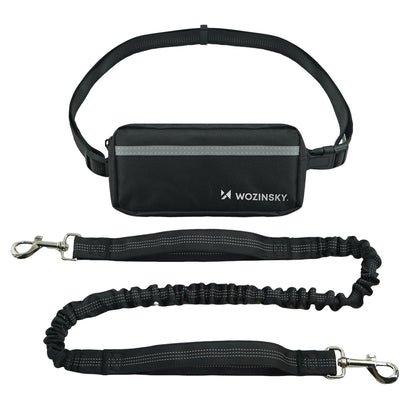 Wozinsky WPST-01 Hip Belt with Pouch and Elastic Leash for Running with a Dog - Black_0