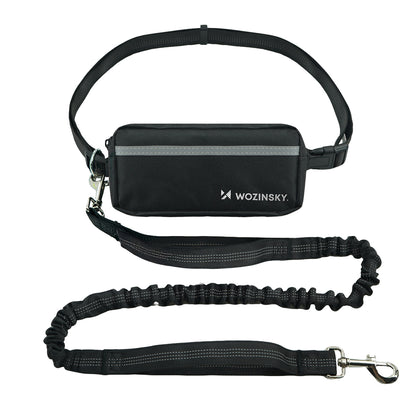 Wozinsky WPST-01 Hip Belt with Pouch and Elastic Leash for Running with a Dog - Black_1