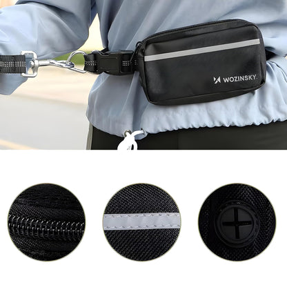 Wozinsky WPST-01 Hip Belt with Pouch and Elastic Leash for Running with a Dog - Black_2