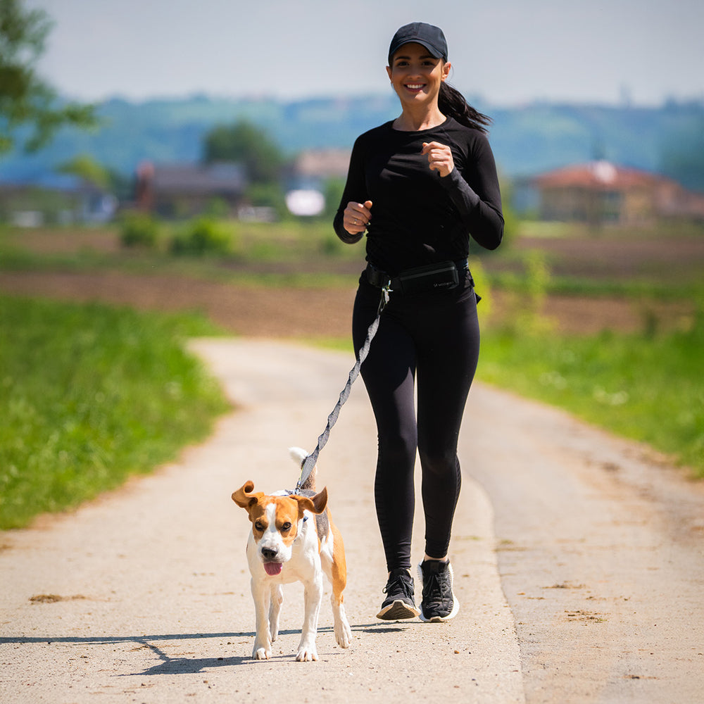 Wozinsky WPST-01 Hip Belt with Pouch and Elastic Leash for Running with a Dog - Black_8