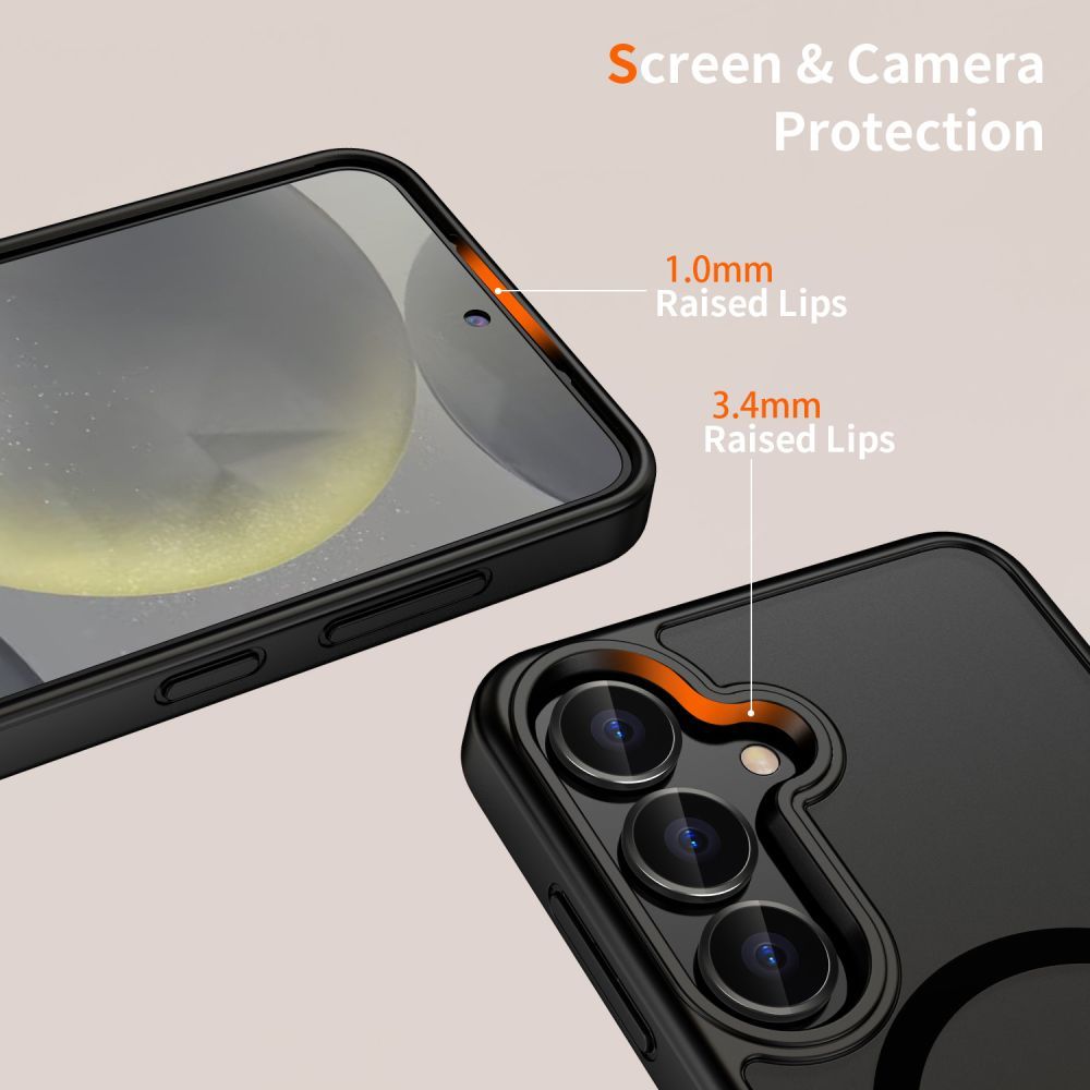 Tech-Protect MagMat MagSafena Samsung Galaxy S25 FE Case - Matte Black_2