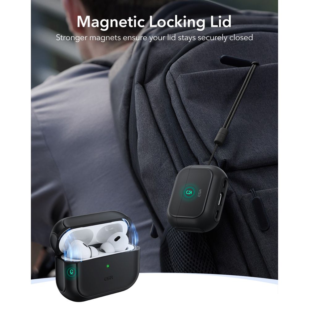ESR Orbit HaloLock MagSafe case for AirPods Pro 3 - black_6