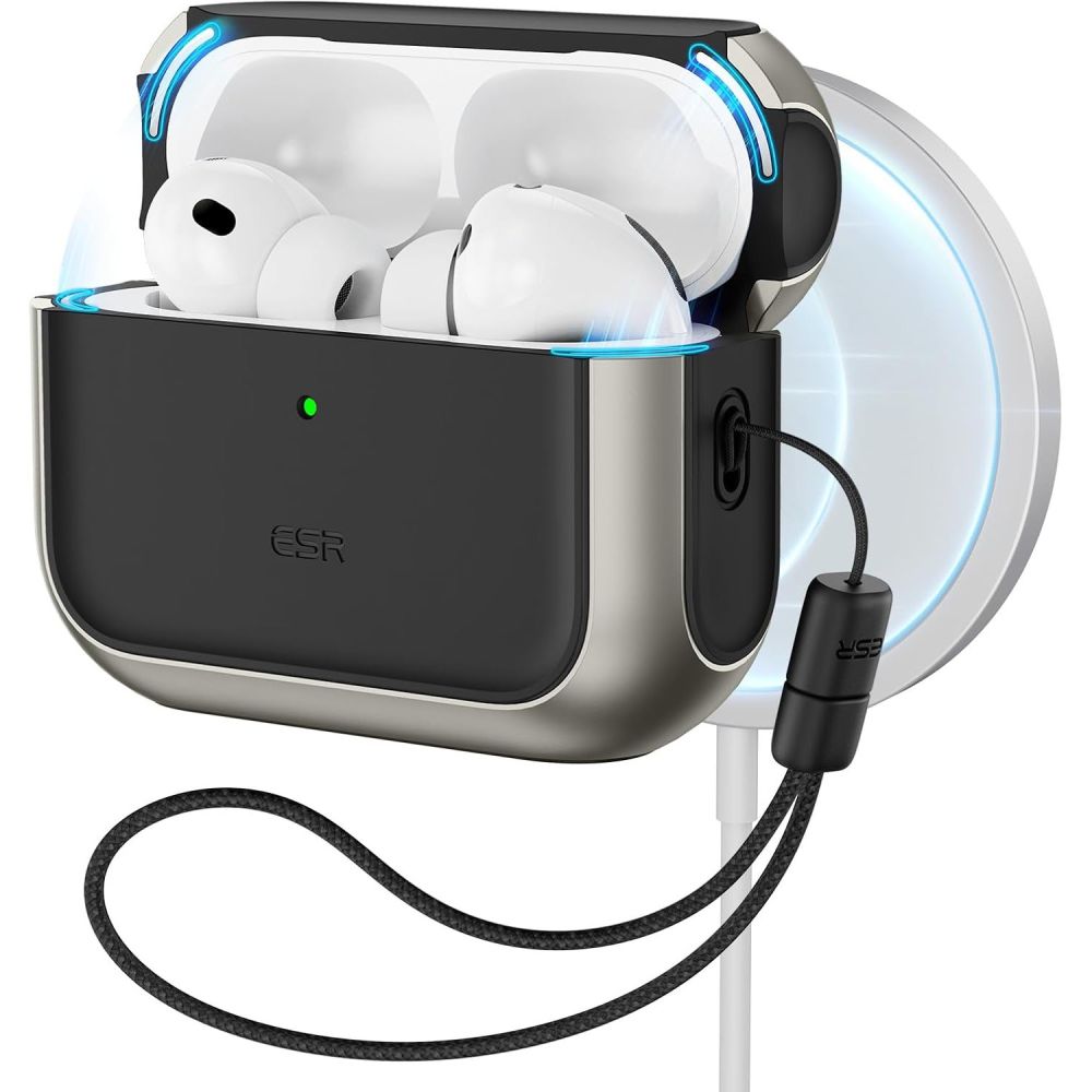 ESR Orbit HaloLock MagSafe Case for AirPods Pro 3 - Gray &amp; Black_0