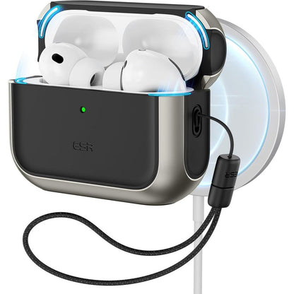 ESR Orbit HaloLock MagSafe Case for AirPods Pro 3 - Gray &amp; Black_0