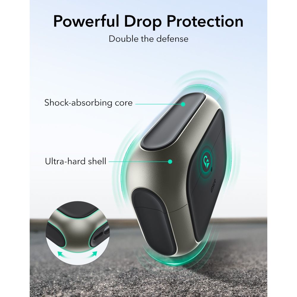 ESR Orbit HaloLock MagSafe Case for AirPods Pro 3 - Gray &amp; Black_4