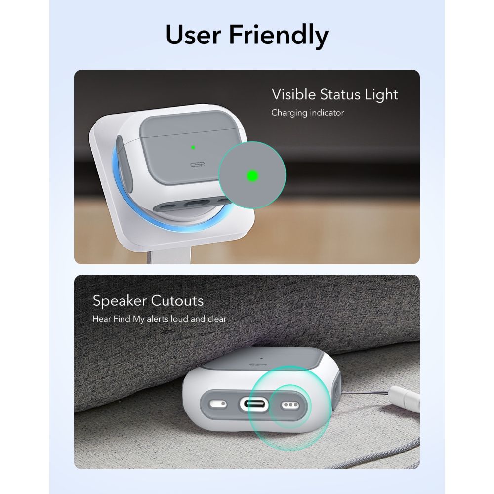 ESR Orbit HaloLock MagSafe case for AirPods Pro 3 - white_6