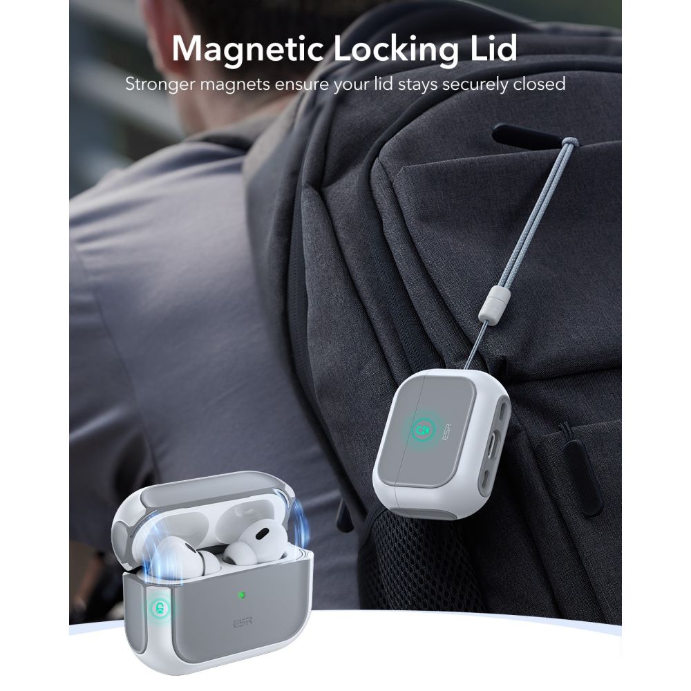ESR Orbit HaloLock MagSafe case for AirPods Pro 3 - white_7