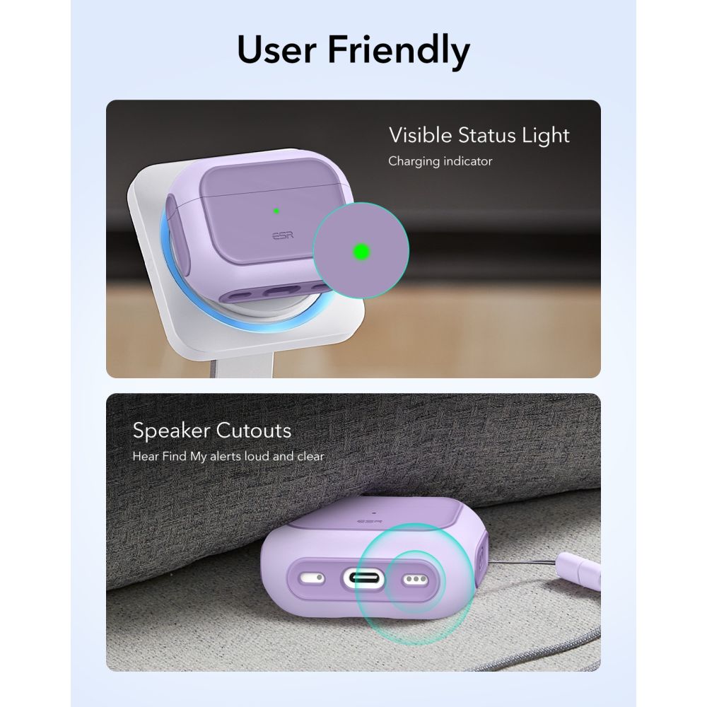 ESR Orbit Halolock MagSafe case for AirPods Pro - purple_6